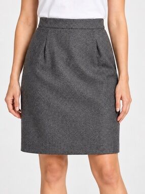 Vintage Benetton Wool Skirt Size 46 Made in Italy Gray Waist 30